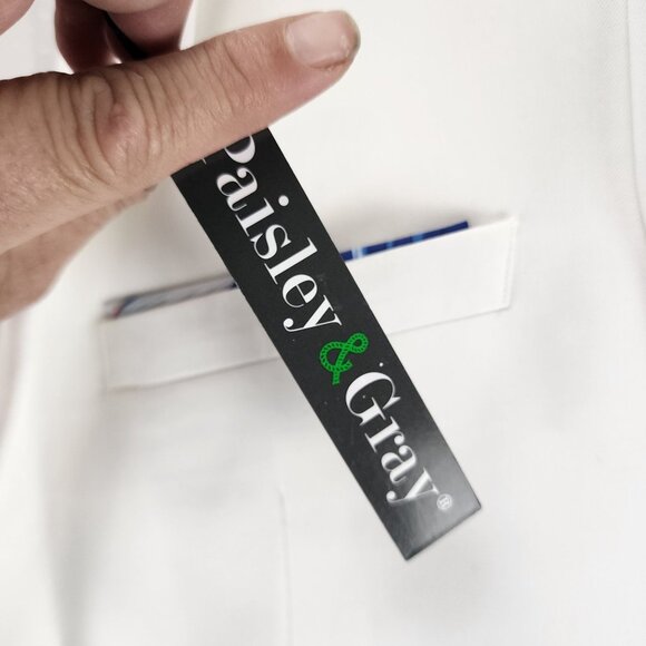 Paisley & Gray Jacket Mens 36S White Long Sleeve 2 Button Blazer *NWT* - Picture 3 of 12